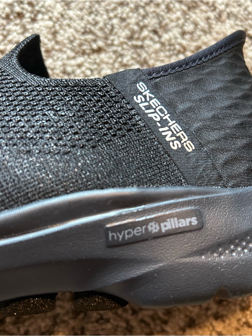 Skechers GoWalk 6 triple black hands free with hyper pillars women's size 9 Wide - Picture 6 of 9